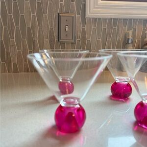 Set of 4 acrylic Martini Glasses